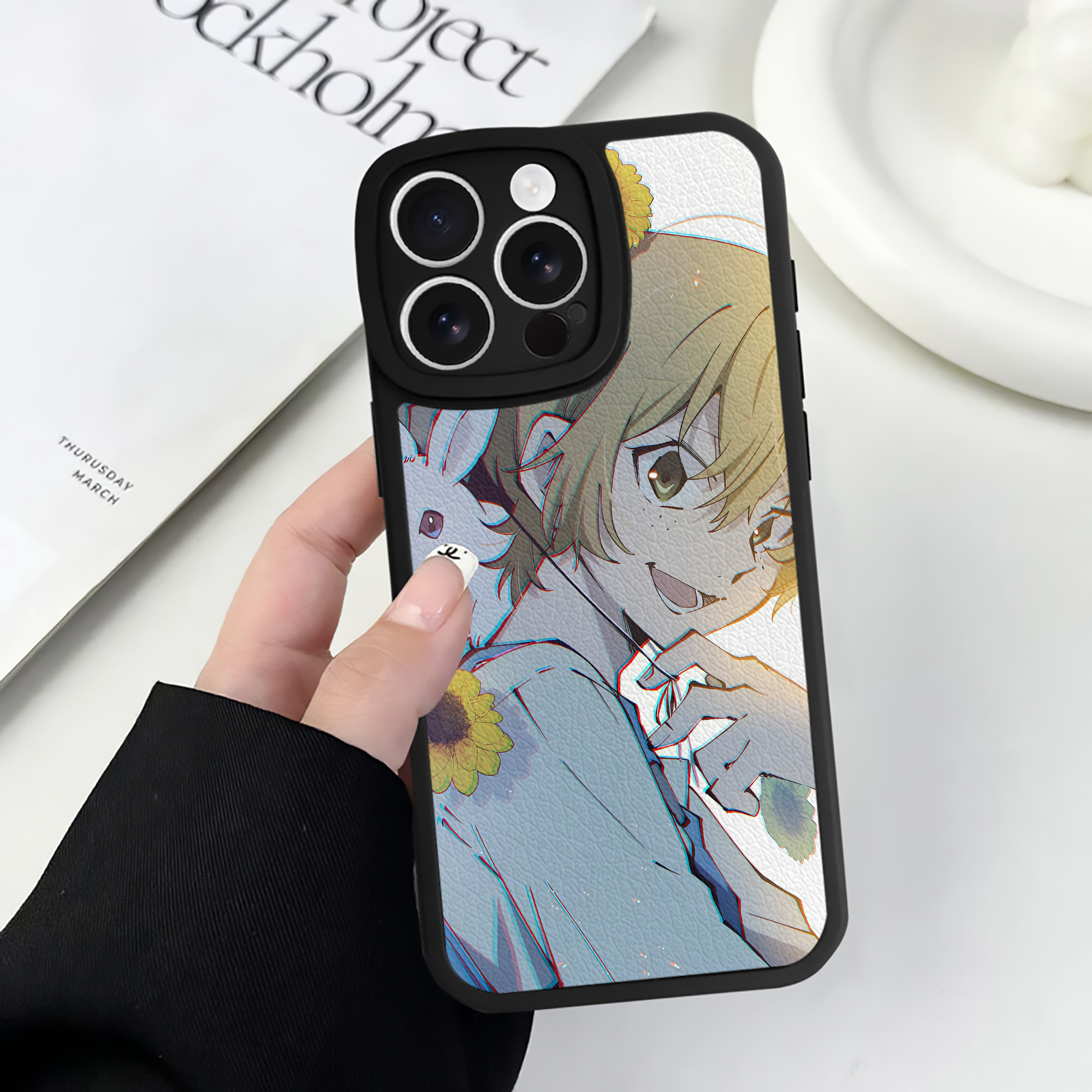 （画像用） 文豪ストレイドッグス Bungo Stray Dogs 【iPhone 16シリーズ対応】シリコンスマホケース（レザー調） 材質：シリコン